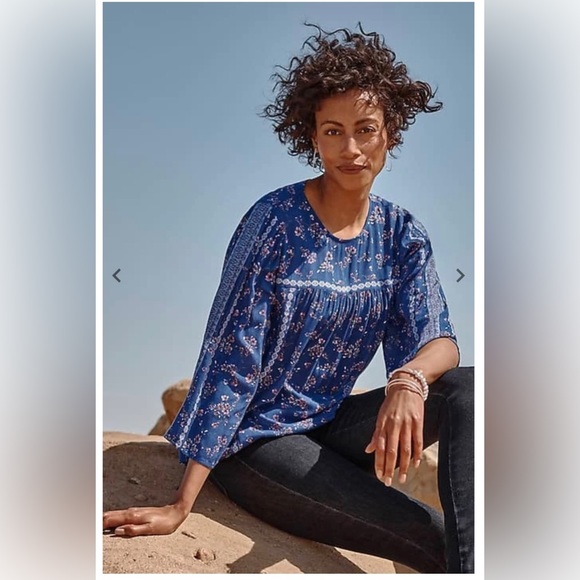 J. Jill Night Sky Floral Top - Picture 3 of 8